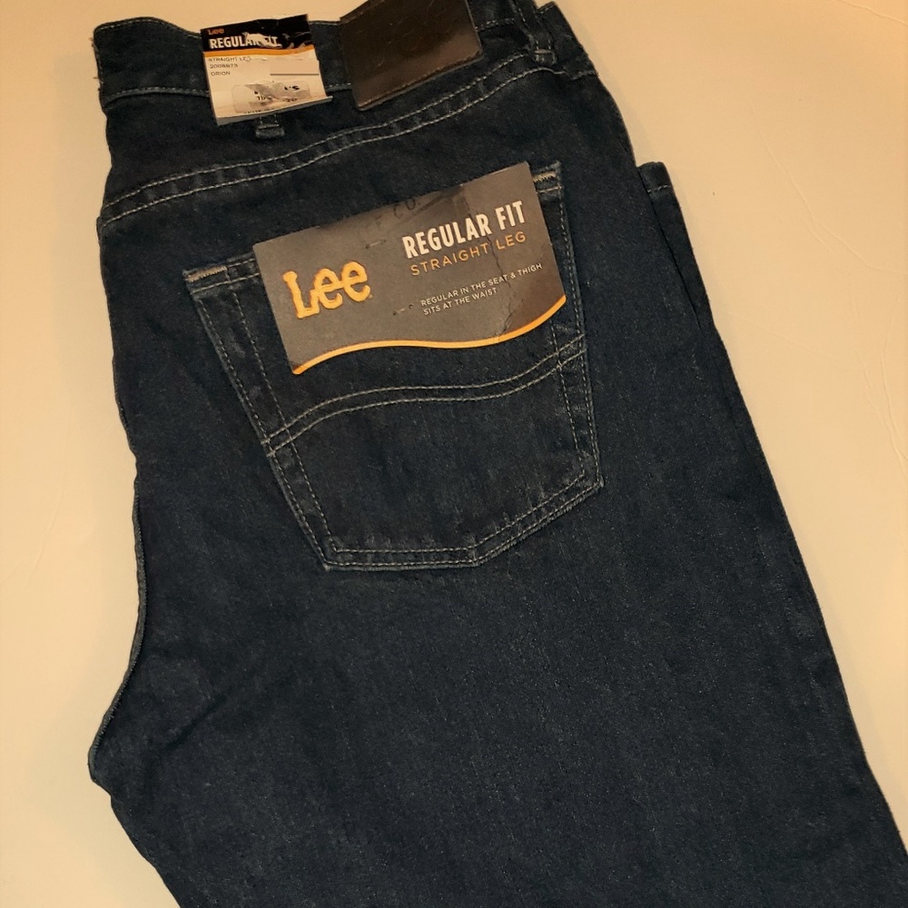 Lee Regular Fit Blue Jeans Straight Leg 34x30